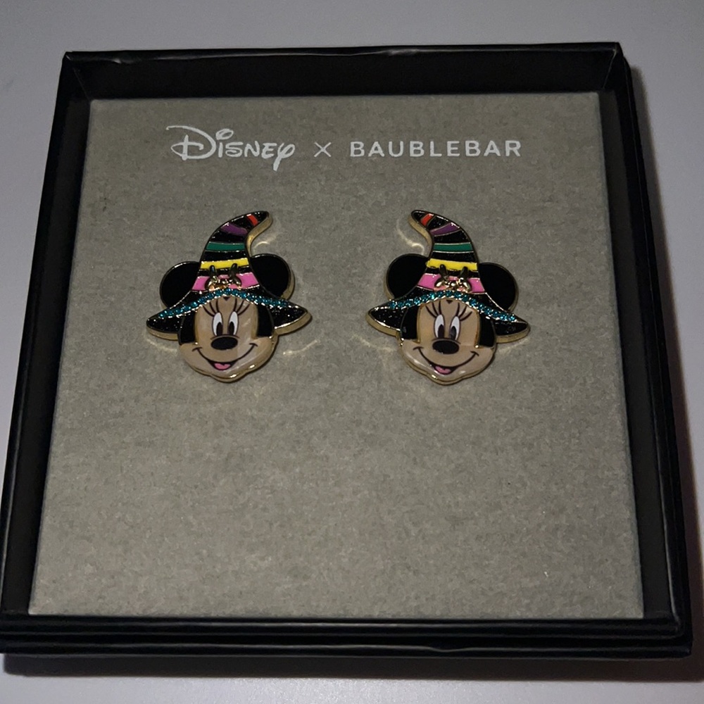 NIB BaubleBar x Disney Minnie witch earrings